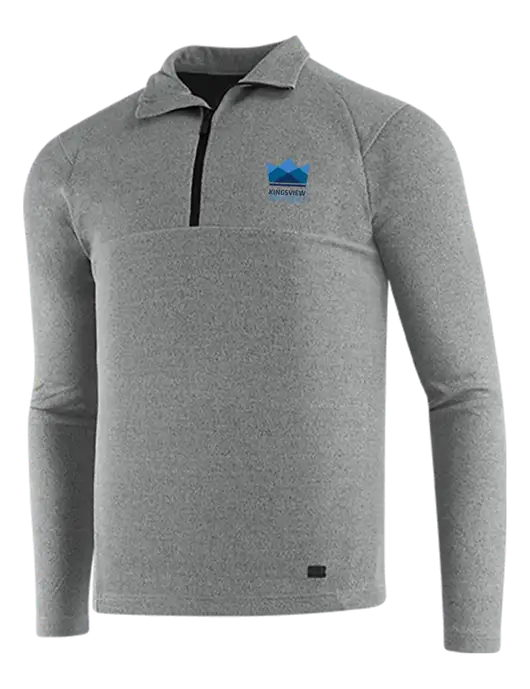 OGIO Petrol Grey Heather Transition 1/4 Zip Pullover w/Kingsview Partners Logo