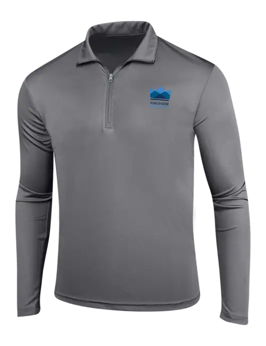 Medium Grey PosiCharge Competitor 1/4 Zip Pullover w/Kingsview Partners Logo