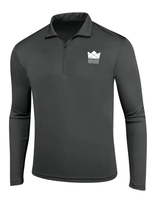 Dark Grey PosiCharge Competitor 1/4 Zip Pullover w/Kingsview Partners Logo