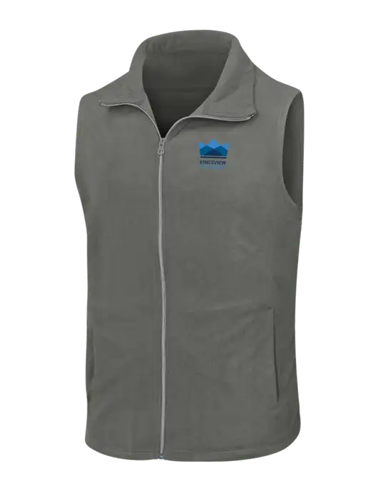 Medium Grey Microfleece Vest w/Kingsview Partners Logo