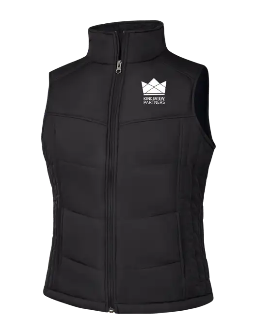 Womens Black/Black Vest w/Kingsview Partners Logo