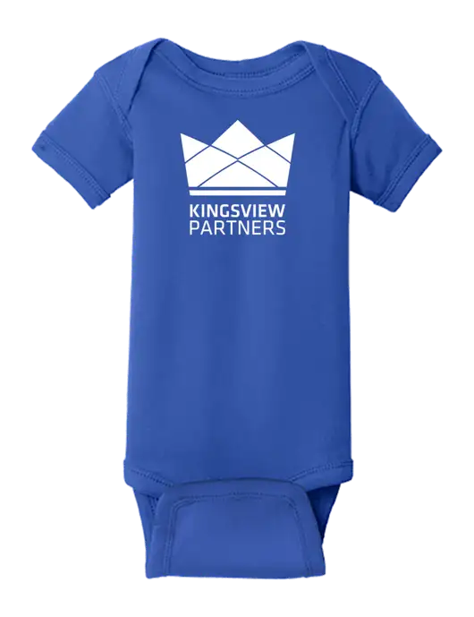 Rabbit Skins Royal Infant Short Sleeve Baby Rib Bodysuit w/Kingsview Partners Logo