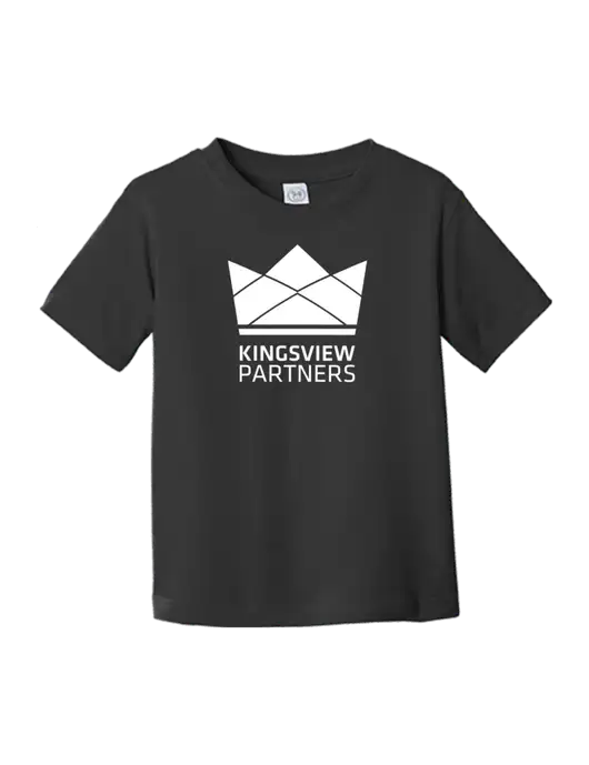 Rabbit Skins Black Toddler Fine Jersey Tee w/Kingsview Partners Logo