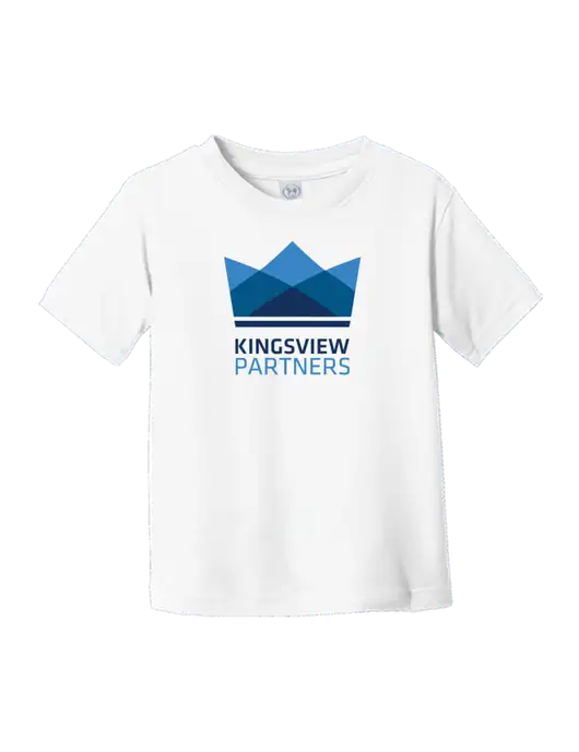 Rabbit Skins White Toddler Fine Jersey Tee w/Kingsview Partners Logo