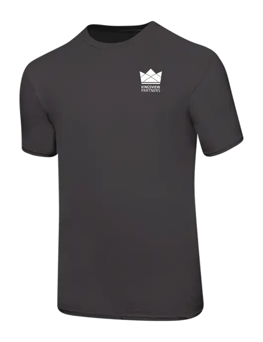 Ring Spun Charcoal 4.5 oz T-Shirt w/Kingsview Partners Logo