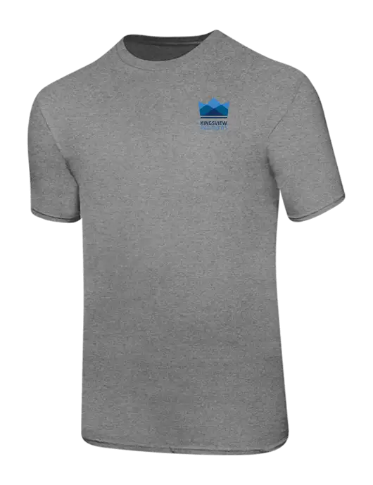 Ring Spun Light Heather Grey 4.5 oz T-Shirt w/Kingsview Partners Logo
