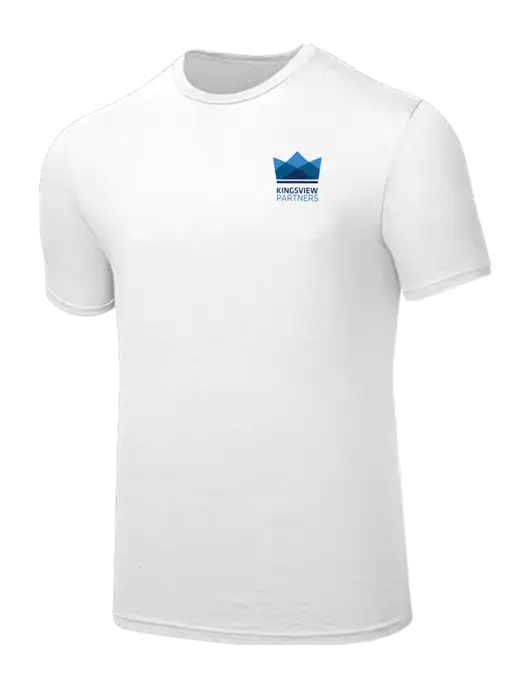 Seriously Soft White T-Shirt w/Kingsview Partners Logo