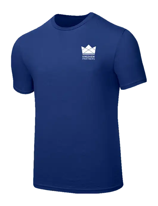 Seriously Soft Dark Royal T-Shirt w/Kingsview Partners Logo