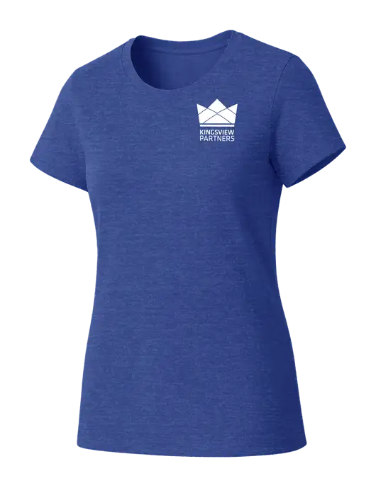 Womens Seriously Soft Royal Frost T-Shirt w/Kingsview Partners Logo
