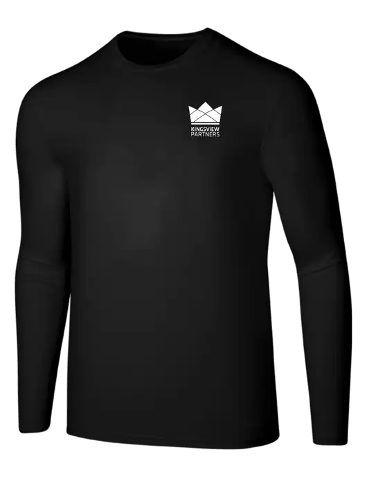 Seriously Soft Black Long Sleeve T-Shirt w/Kingsview Partners Logo
