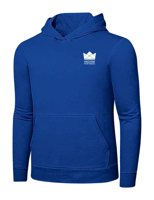 True Royal 7.8 oz Ring Spun Hooded Sweatshirt w/Kingsview Partners Logo