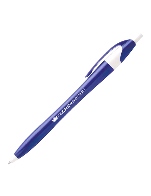 Novella Royal/White Executive Pen - Blue Ink w/Kingsview Partners Logo