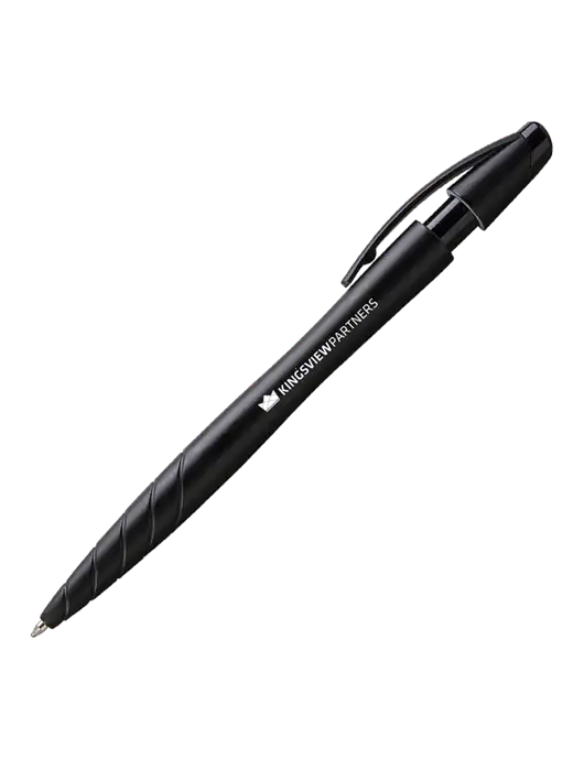 Awali Black Metallic Pen - Black Ink w/Kingsview Partners Logo