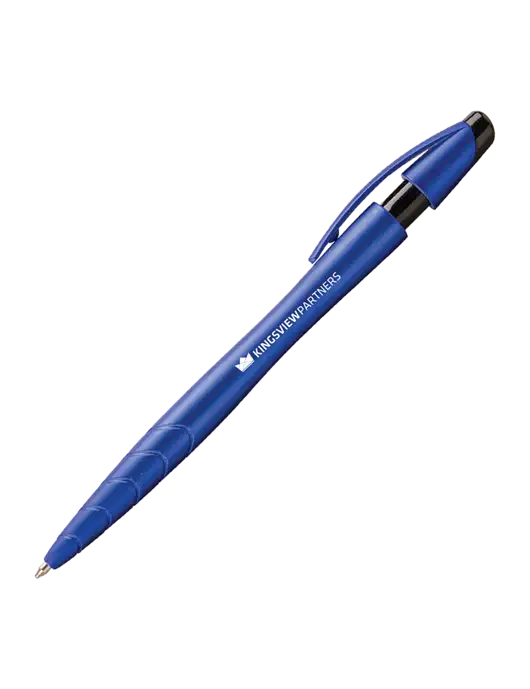 Awali Blue Metallic Pen - Black Ink w/Kingsview Partners Logo