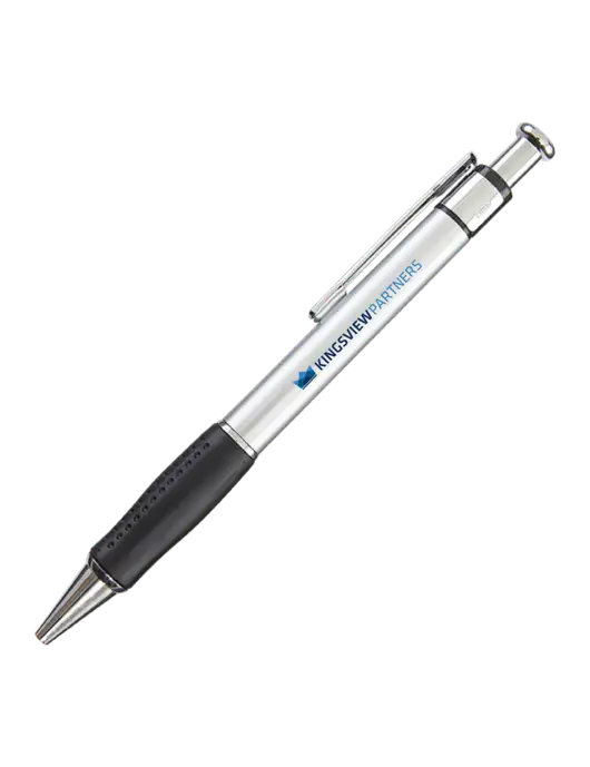 Malta Silver Pen - Black Ink w/Kingsview Partners Logo