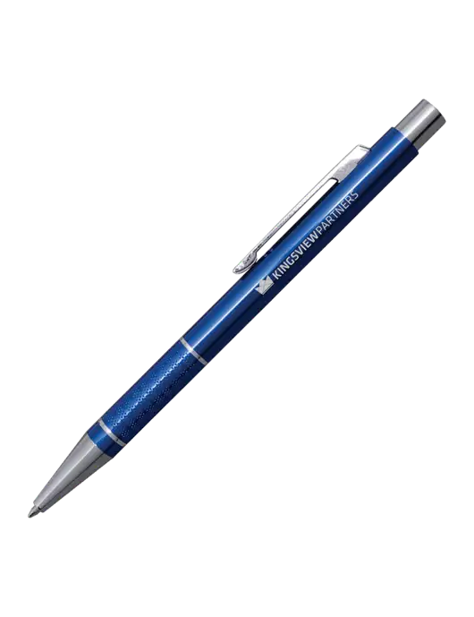 St George Blue Pen - Blue Ink w/Kingsview Partners Logo