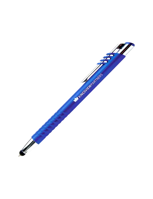 Schirhart Blue Stylus Pen - Blue Ink w/Kingsview Partners Logo