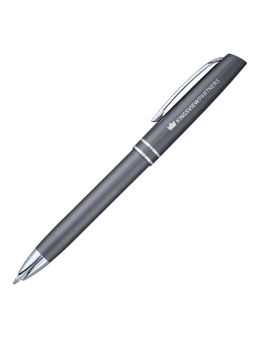 Gunmetal Anguilla Black Ink Pen w/Kingsview Partners Logo