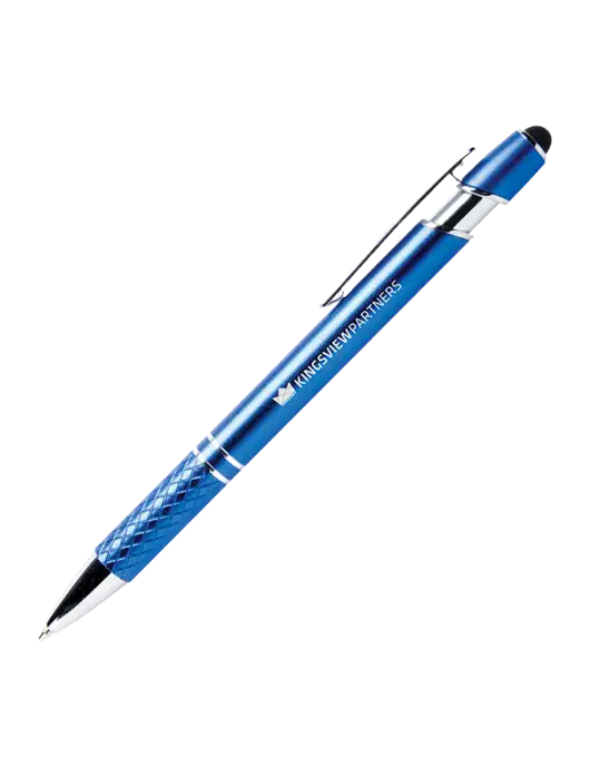 Valencia Blue Stylus Pen - Black Ink w/Kingsview Partners Logo