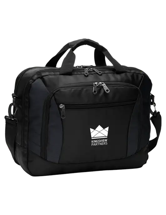 Commuter Black Laptop Briefcase w/Kingsview Partners Logo