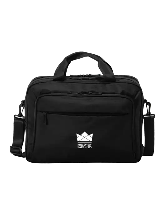 Travel Exec Black Laptop Briefcase w/Kingsview Partners Logo