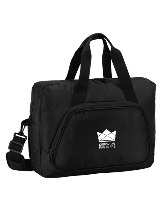 City Black Laptop Briefcase w/Kingsview Partners Logo