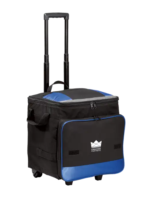 Twilight Blue Rolling Cooler w/Kingsview Partners Logo