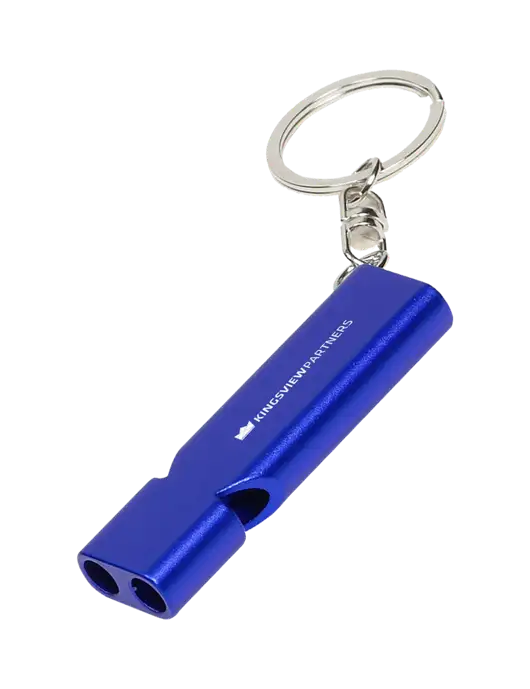 Quick Alert Blue Safety Whistle w/Kingsview Partners Logo