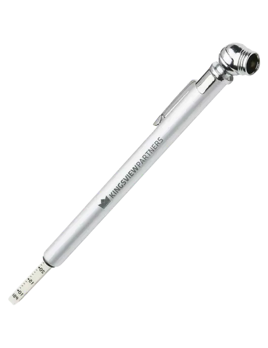 Quick View Silver Tire Gauge w/Kingsview Partners Logo