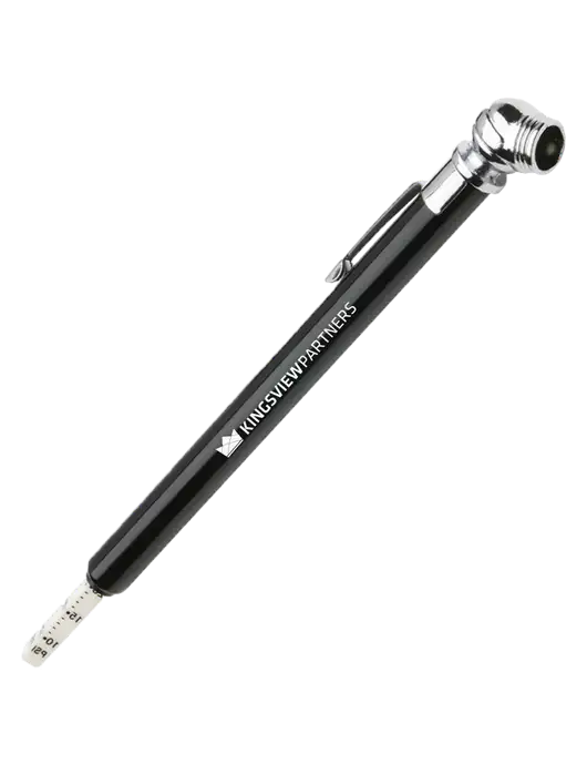 Quick View Black Tire Gauge w/Kingsview Partners Logo