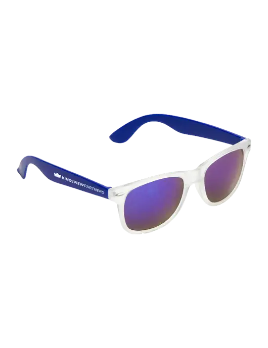 Key West Blue Mirrored Sunglasses w/Kingsview Partners Logo