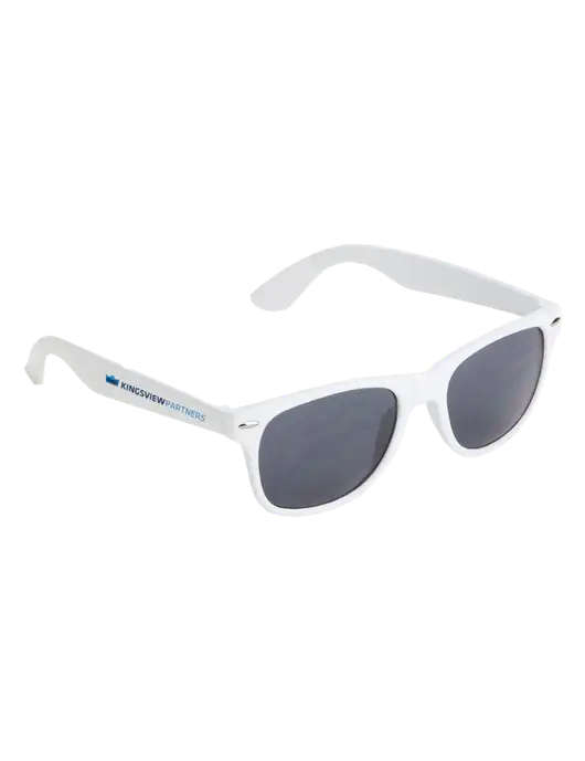 Daytona White Sunglasses w/Kingsview Partners Logo