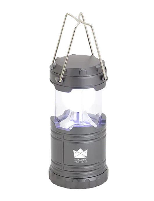 Gunmetal Mini Retro Lantern w/Kingsview Partners Logo