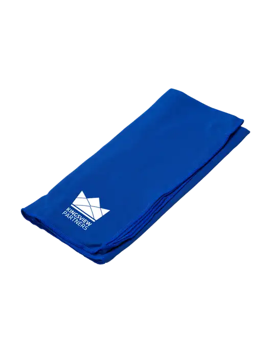 Eclipse Blue Copper Infused Cooling Towel w/Kingsview Partners Logo