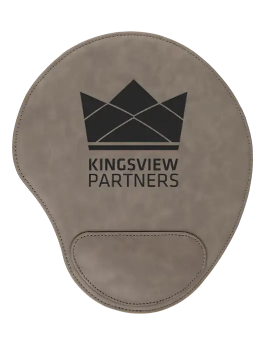 Gray Leatherette Mouse Pad w/Kingsview Partners Logo