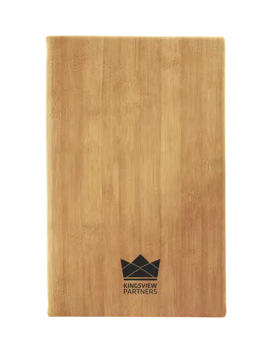 Bamboo Leatherette 5.25 x 8.25 Journal w/Kingsview Partners Logo
