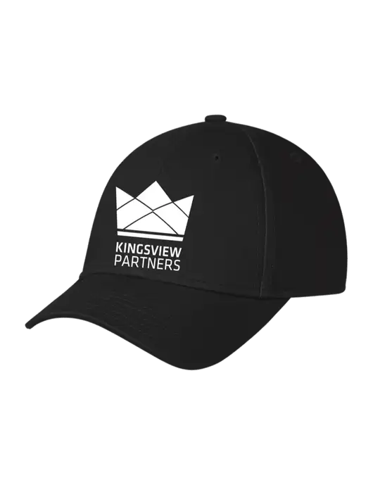 Black Structured Cap Hook & Loop w/Kingsview Partners Logo