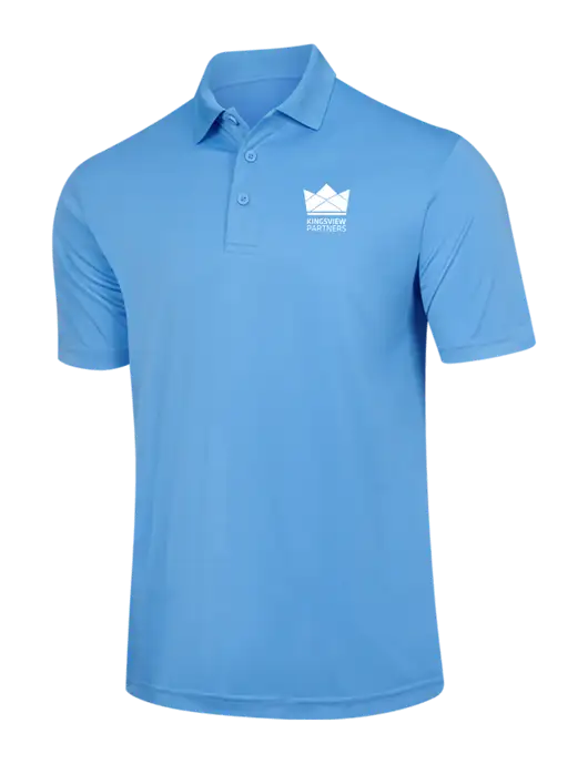 Carolina Blue PosiCharge Competitor Polo w/Kingsview Partners Logo