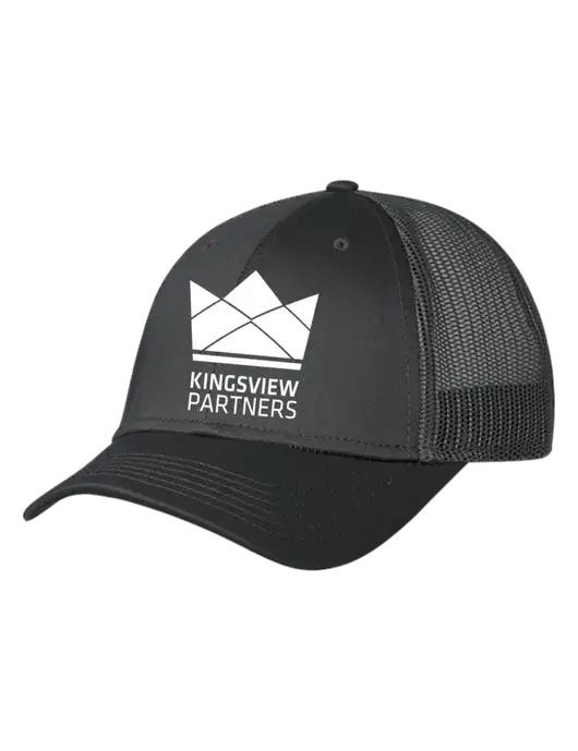 Charcoal Mesh Trucker Cap Snap Back w/Kingsview Partners Logo
