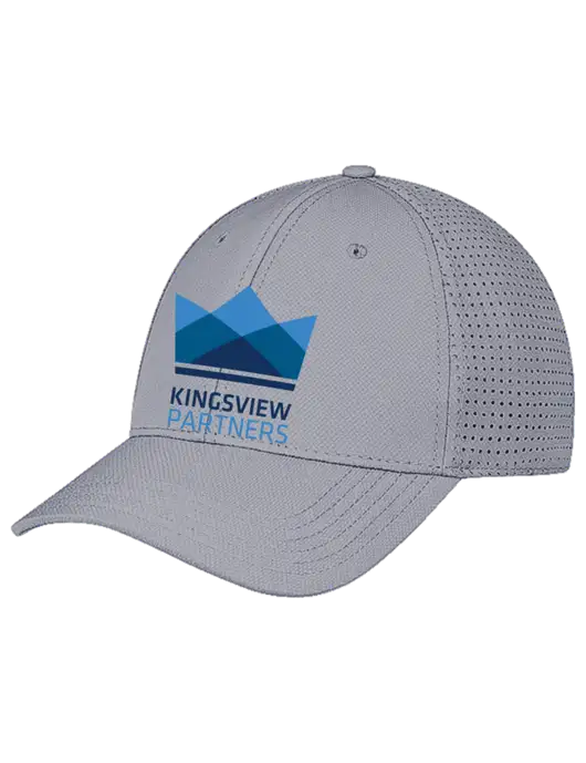 Grey Performance Stretchable Cap Hook & Loop w/Kingsview Partners Logo