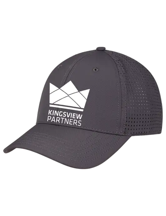 Charcoal Performance Stretchable Cap Hook & Loop w/Kingsview Partners Logo
