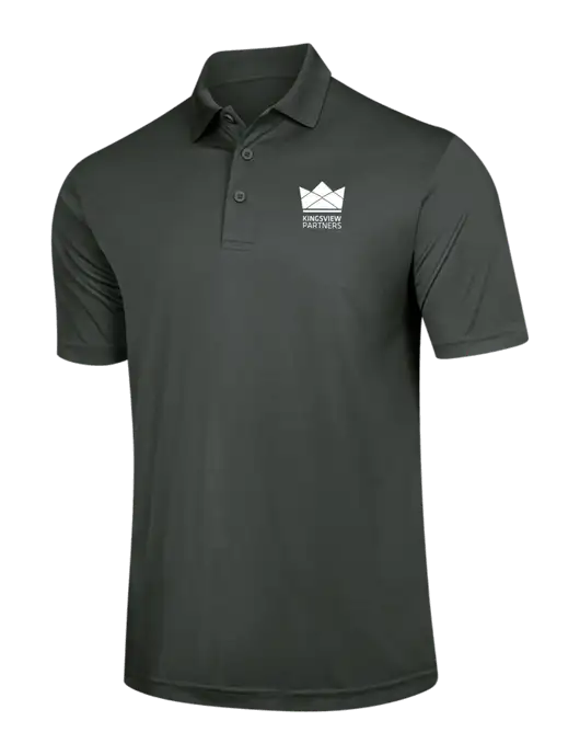 Dark Grey PosiCharge Competitor Polo w/Kingsview Partners Logo