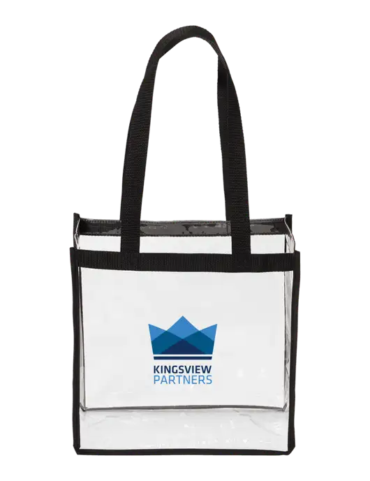 Clear Stadium Tote w/Kingsview Partners Logo