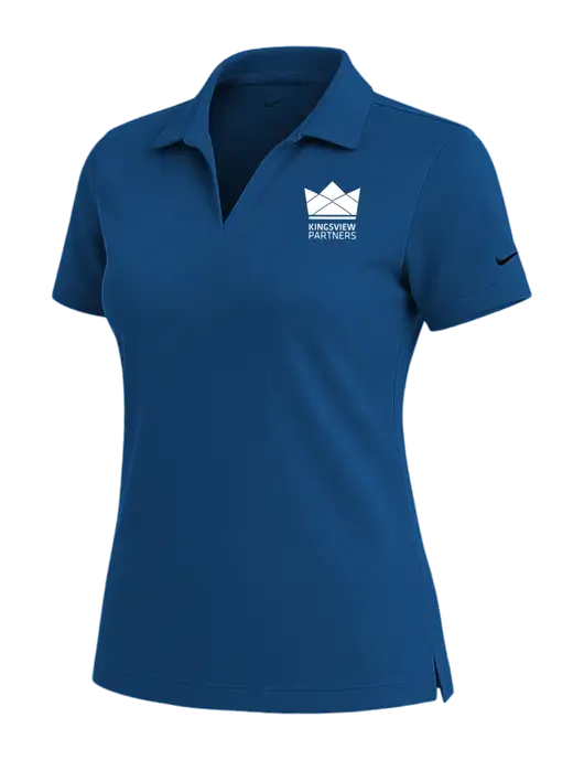 NIKE Dark Royal Womens Dri-Fit Micro Pique Polo w/Kingsview Partners Logo
