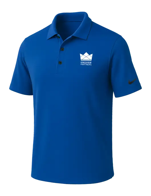 NIKE Dark Royal Dri-Fit Micro Pique Polo w/Kingsview Partners Logo