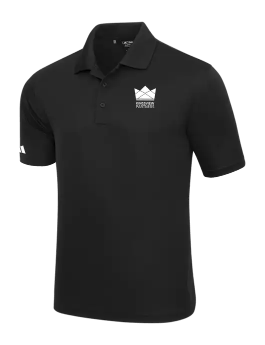 Adidas Black Basic Sport Polo w/Kingsview Partners Logo