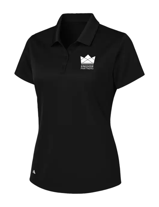 Adidas Black Womens Basic Sport Polo w/Kingsview Partners Logo