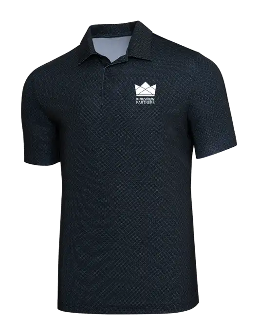 Adidas Black Diamond Dot Print Polo w/Kingsview Partners Logo