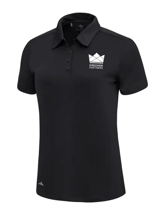 Adidas Black Womens Ultimate Solid Polo w/Kingsview Partners Logo