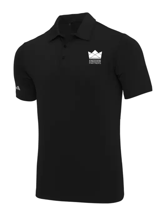 Adidas Black Ultimate Solid Polo w/Kingsview Partners Logo